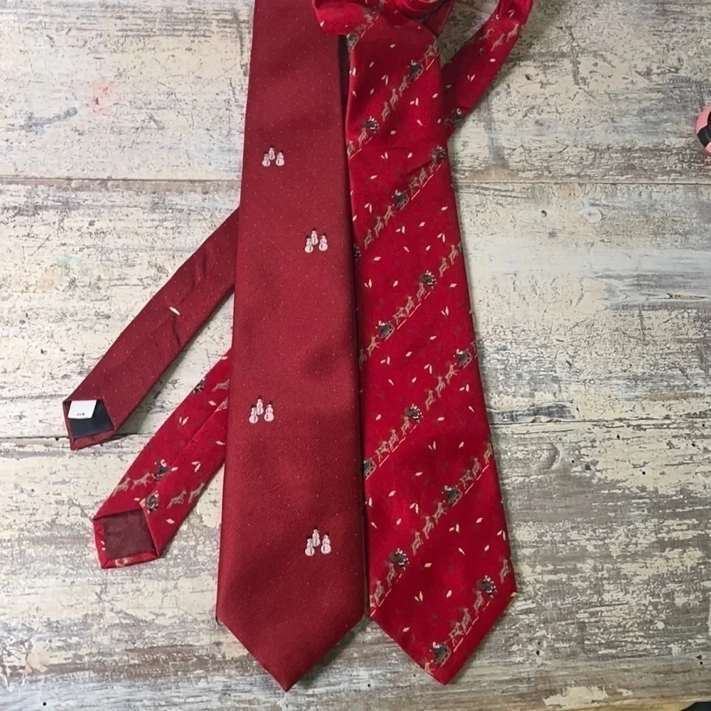 Vintage set of Christmas men’s ties. Free shipping​​​​​​​​​​​​​​